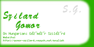szilard gomor business card